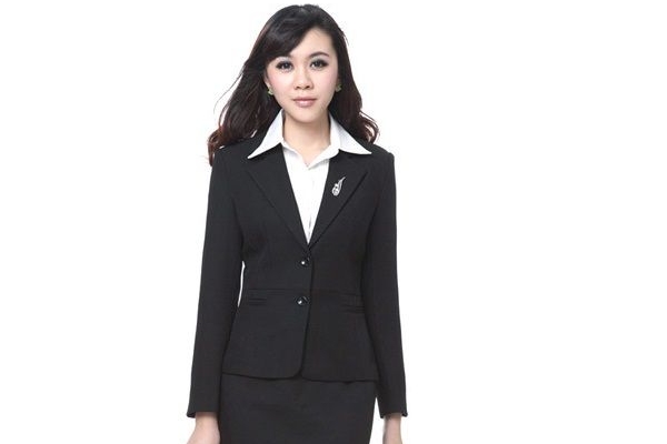Đồng phục công sở vest nữ màu đen tay dài