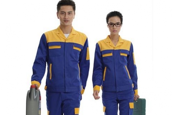 Đồng phục bảo hộ lao động công ty tay dài phối màu xanh vàng