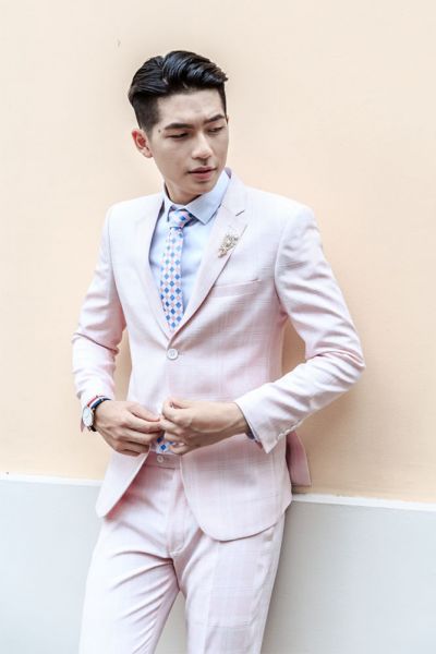 Đồng phục áo vest nam màu hồng | Đồng phục giá rẻ Sơn Trịnh