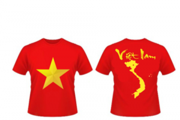 Đồng phục áo thun sự kiện tay ngắn cổ tròn màu đỏ Việt Nam